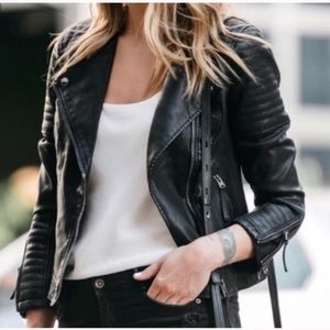 Topshop Nelly Faux Leather Biker Jacket